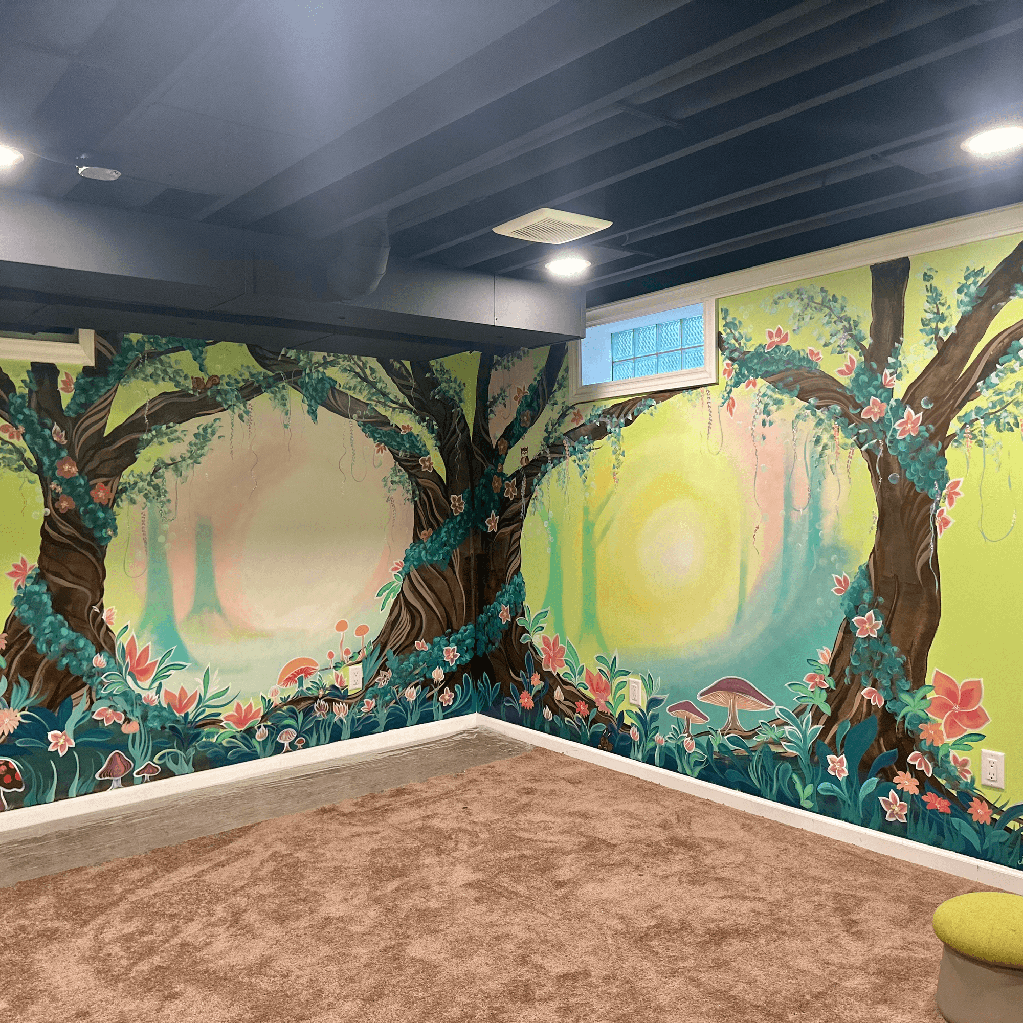 Fantasy Fairy Forest Mural — Private Residence, Madison, WI