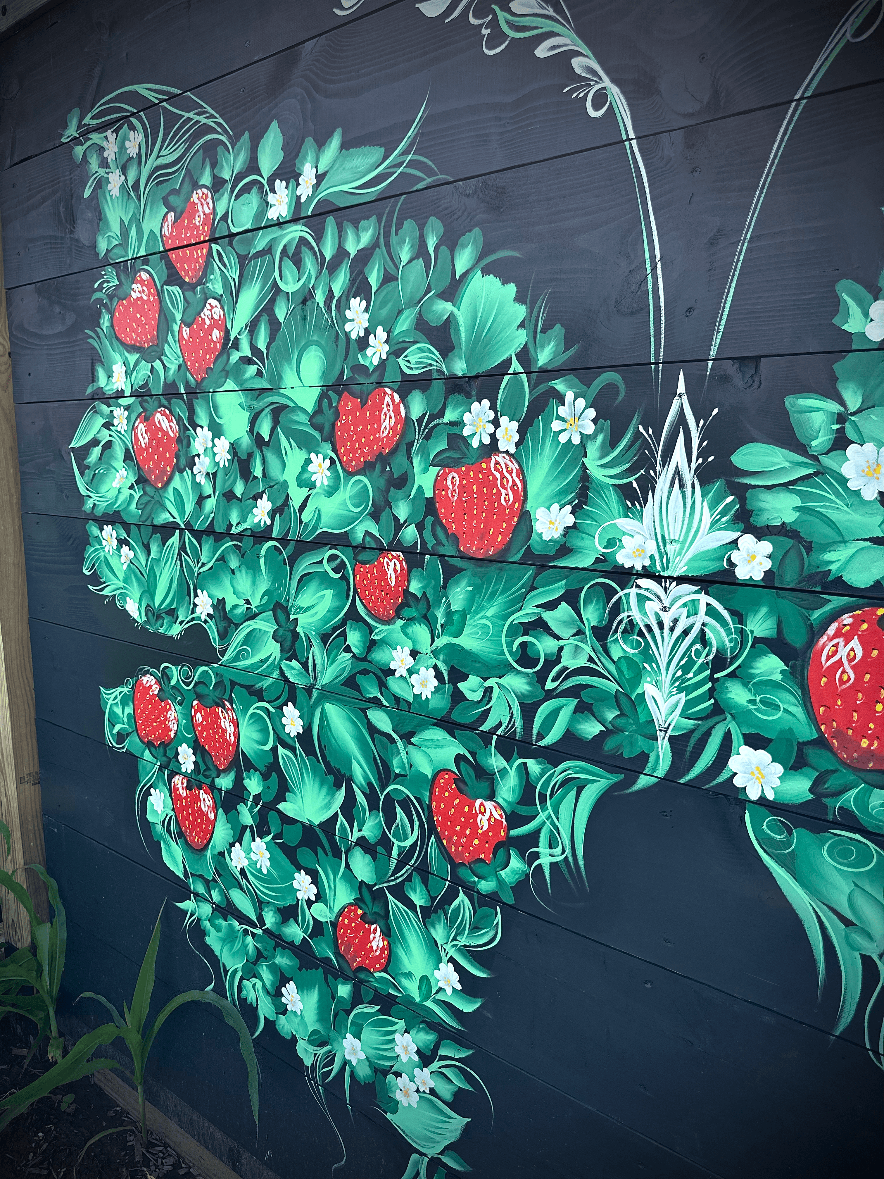 Strawberry Butterfly Mural — photo 2