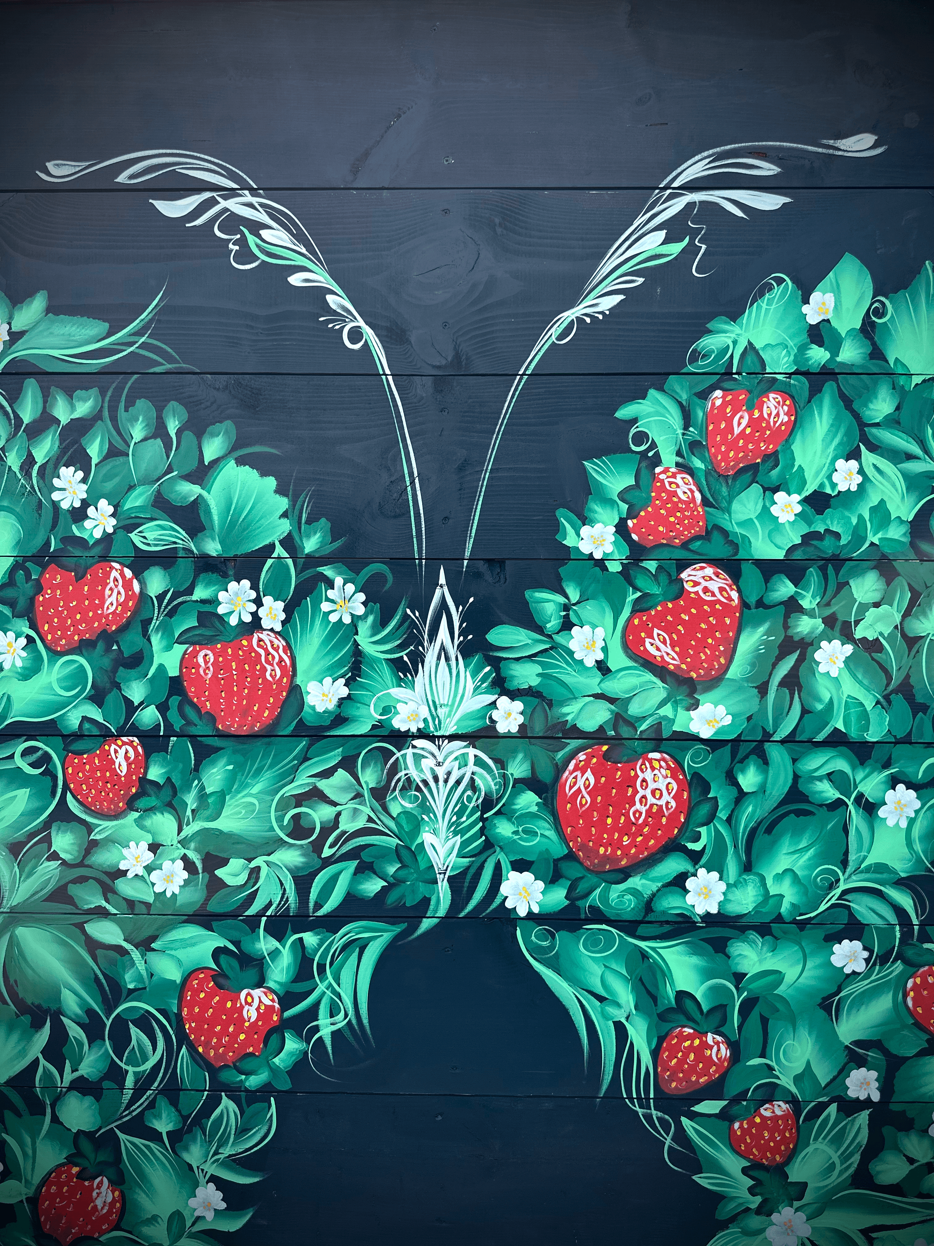 Strawberry Butterfly Mural — photo 3