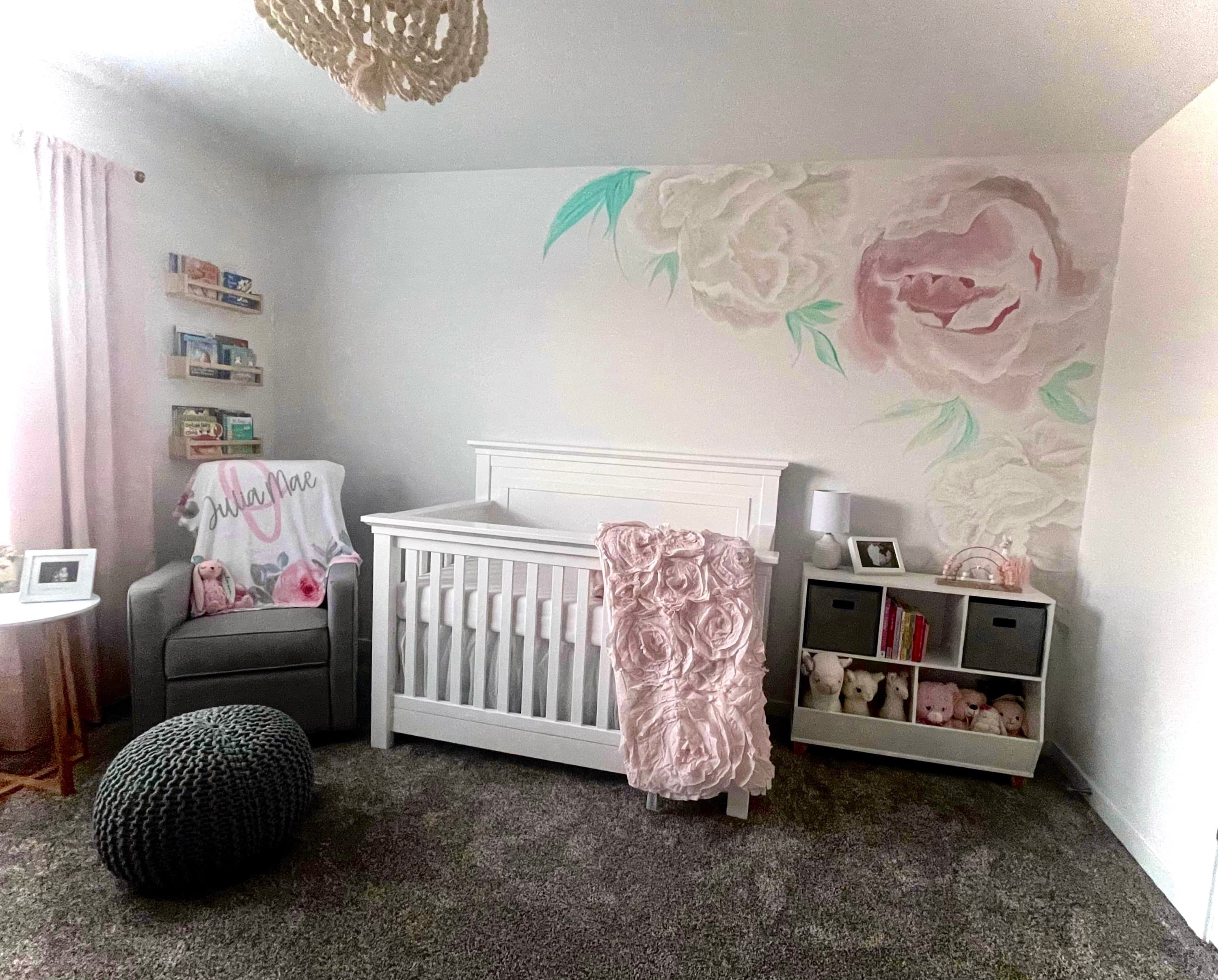 Peony Nursery Mural — Private Residence, Madison, WI