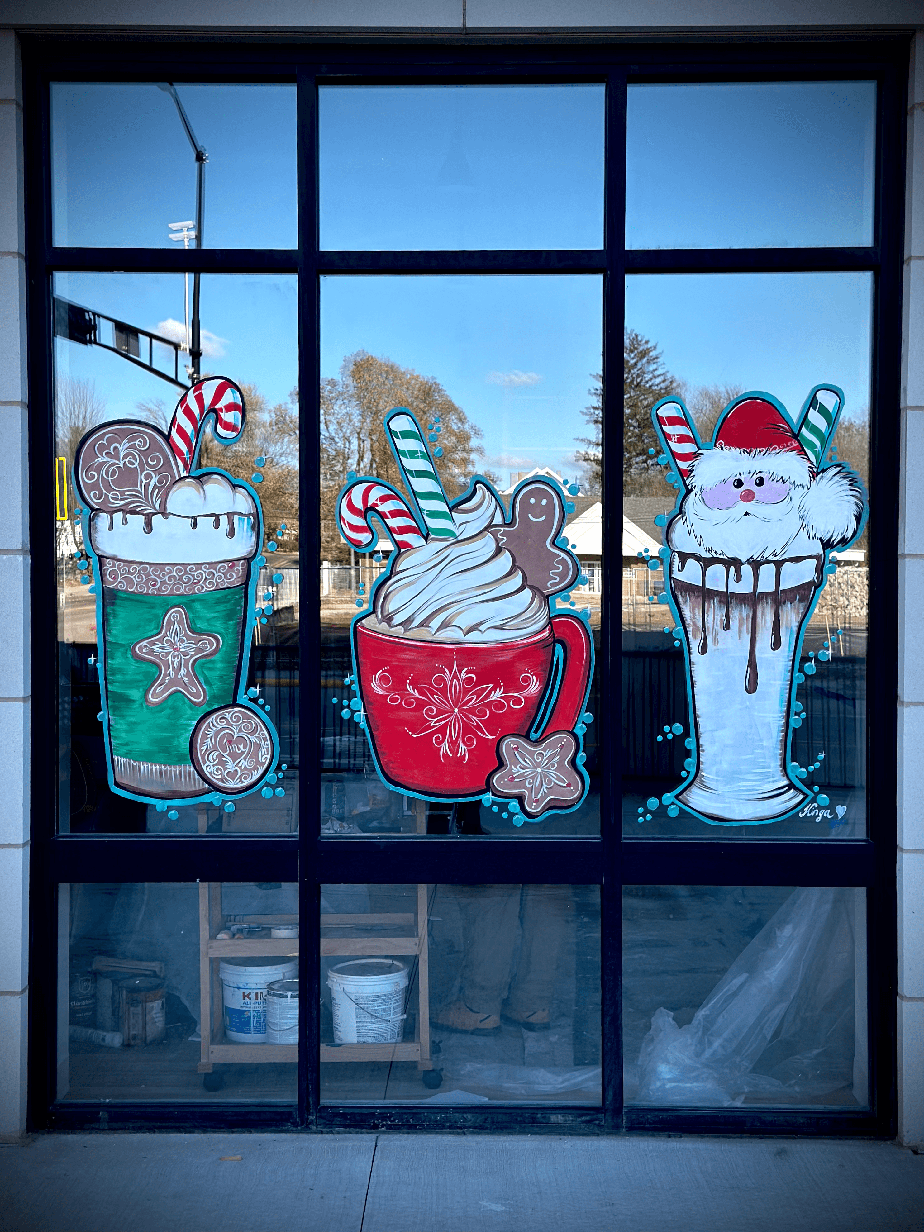 Window painting — seasonal design